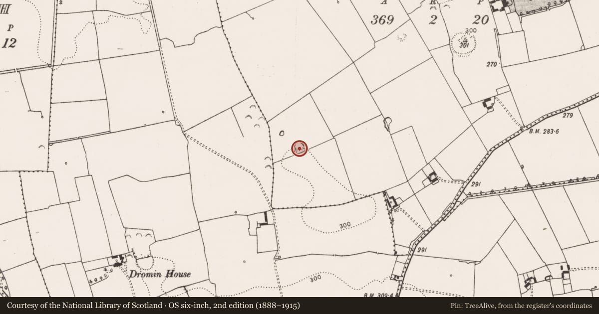 Ordnance Survey six-inch map, 2nd edition (1888–1915) covering the location of Ringfort - rath, Knockuregare, County Limerick, with a pin at the register's coordinates