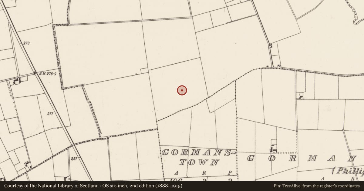 Ordnance Survey six-inch map, 2nd edition (1888–1915) covering the location of Enclosure, Ballincolloo, County Limerick, with a pin at the register's coordinates