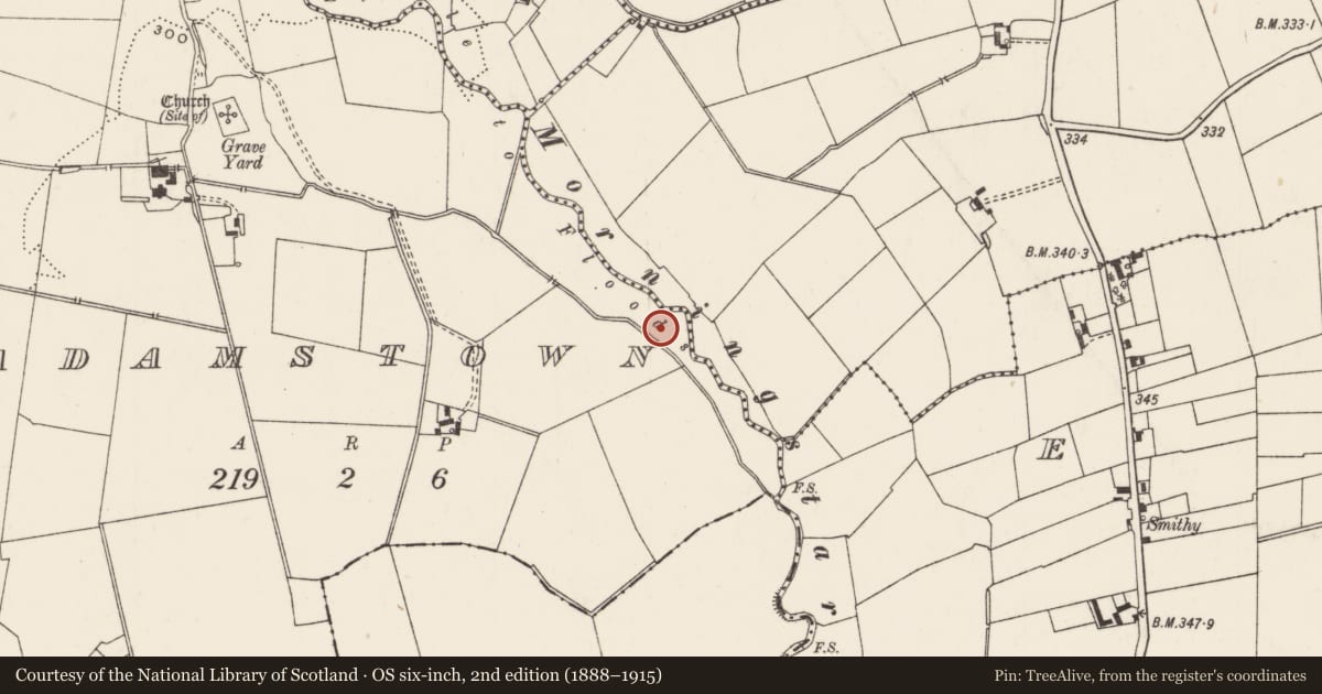 Ordnance Survey six-inch map, 2nd edition (1888–1915) covering the location of Barrow - unclassified, Adamstown, County Limerick, with a pin at the register's coordinates