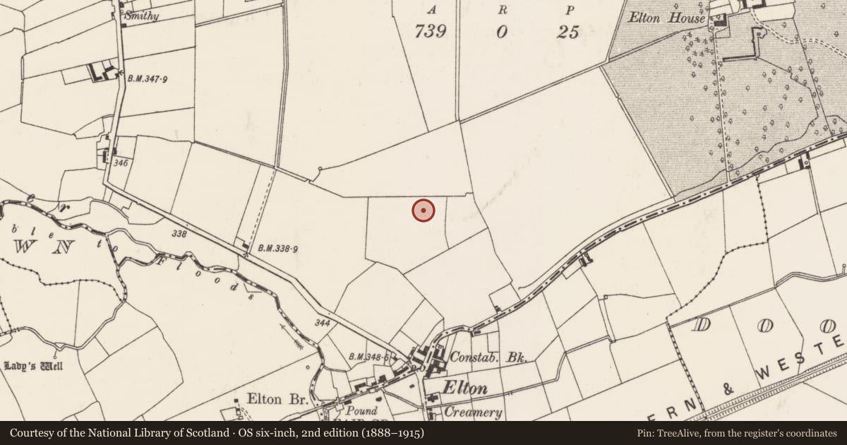 Ordnance Survey six-inch map, 2nd edition (1888–1915) covering the location of Barrow - unclassified, Elton, County Limerick, with a pin at the register's coordinates