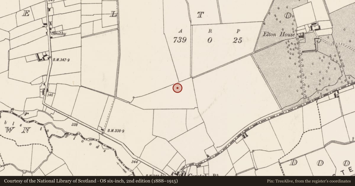 Ordnance Survey six-inch map, 2nd edition (1888–1915) covering the location of Barrow - unclassified, Elton, County Limerick, with a pin at the register's coordinates