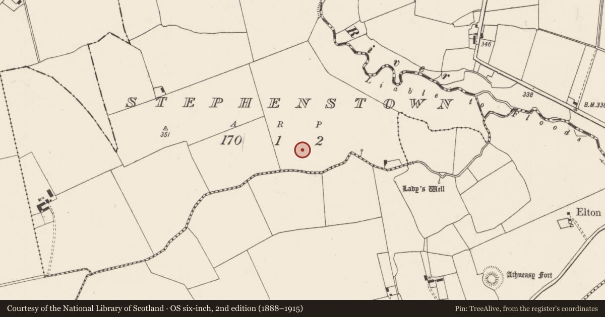 Ordnance Survey six-inch map, 2nd edition (1888–1915) covering the location of Barrow - unclassified, Stephenstown, County Limerick, with a pin at the register's coordinates