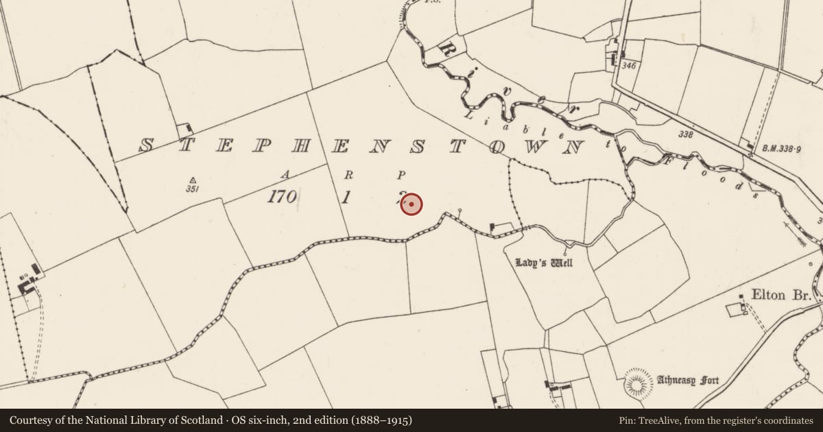 Ordnance Survey six-inch map, 2nd edition (1888–1915) covering the location of Barrow - unclassified, Stephenstown, County Limerick, with a pin at the register's coordinates