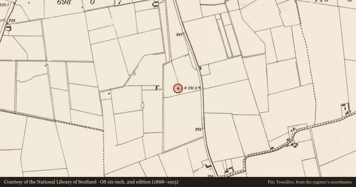 Ordnance Survey six-inch map, 2nd edition (1888–1915) covering the location of Barrow - unclassified, Ballygrennan, County Limerick, with a pin at the register's coordinates