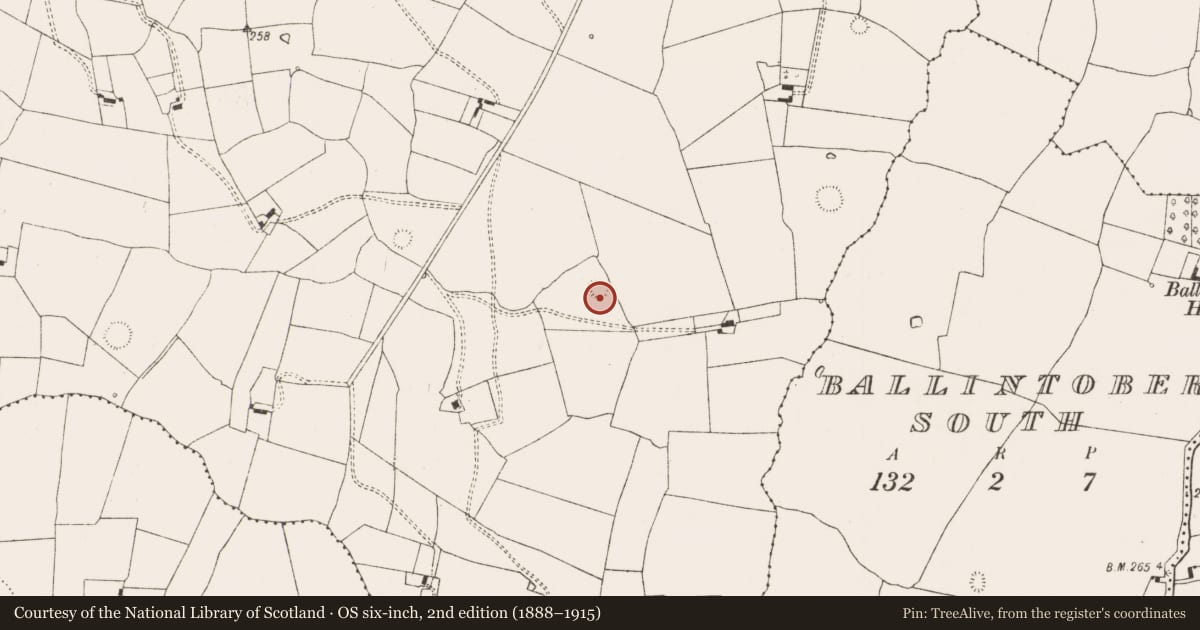 Ordnance Survey six-inch map, 2nd edition (1888–1915) covering the location of Mound, Camas, County Limerick, with a pin at the register's coordinates