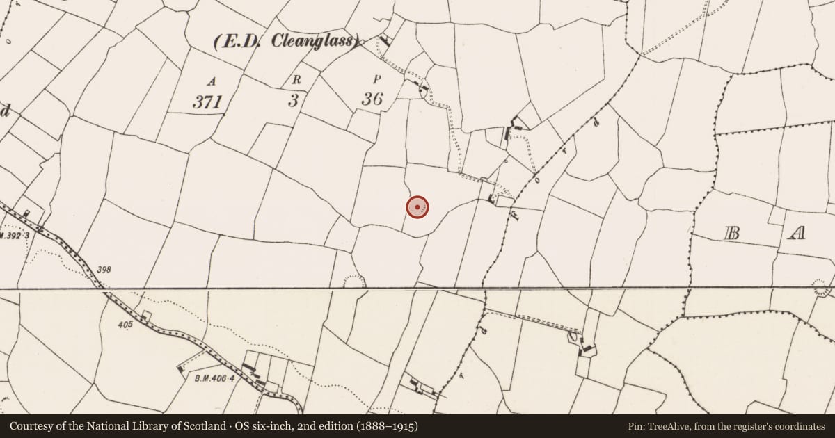 Ordnance Survey six-inch map, 2nd edition (1888–1915) covering the location of Ringfort - rath, Clooncon, County Limerick, with a pin at the register's coordinates