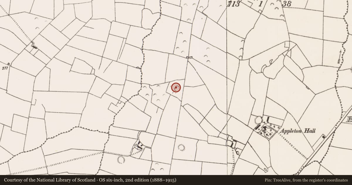 Ordnance Survey six-inch map, 2nd edition (1888–1915) covering the location of Mound, Appletown, County Limerick, with a pin at the register's coordinates