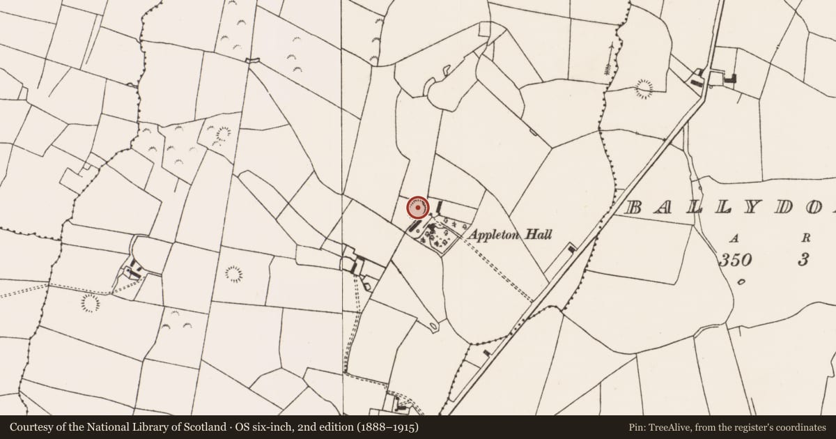 Ordnance Survey six-inch map, 2nd edition (1888–1915) covering the location of Ringfort - rath, Appletown, County Limerick, with a pin at the register's coordinates