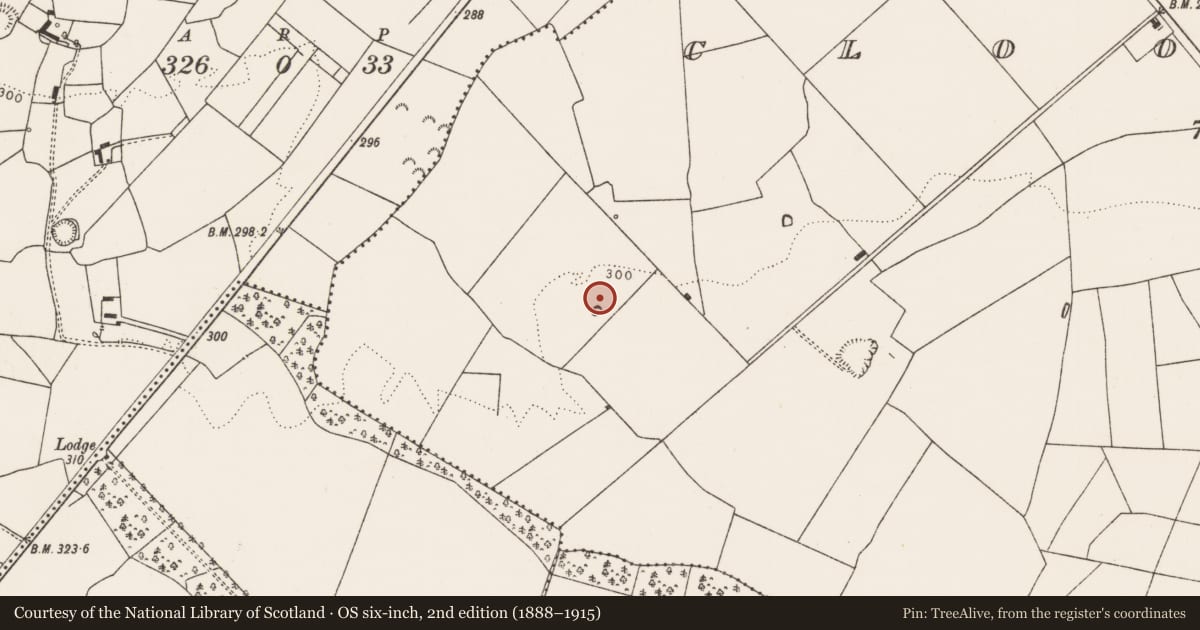 Ordnance Survey six-inch map, 2nd edition (1888–1915) covering the location of Earthwork, Cloonmore, County Limerick, with a pin at the register's coordinates
