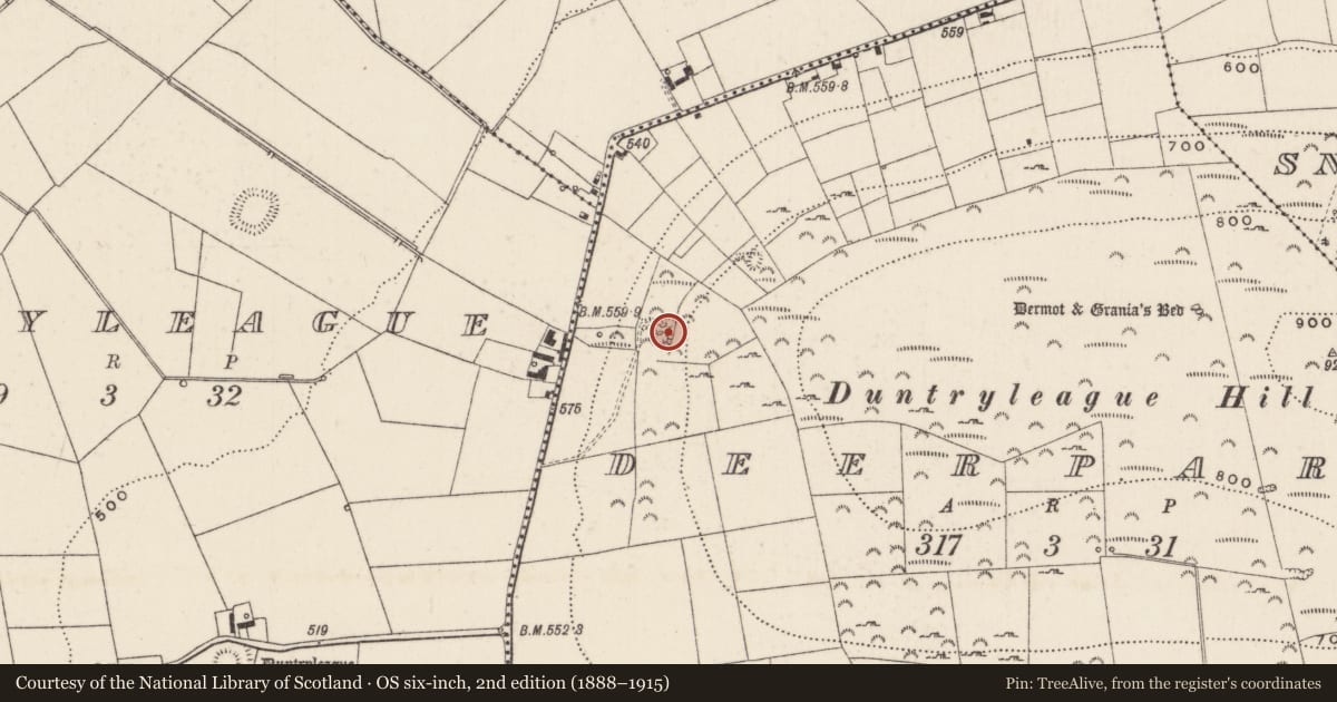 Ordnance Survey six-inch map, 2nd edition (1888–1915) covering the location of Quarry, Deerpark, County Limerick, with a pin at the register's coordinates