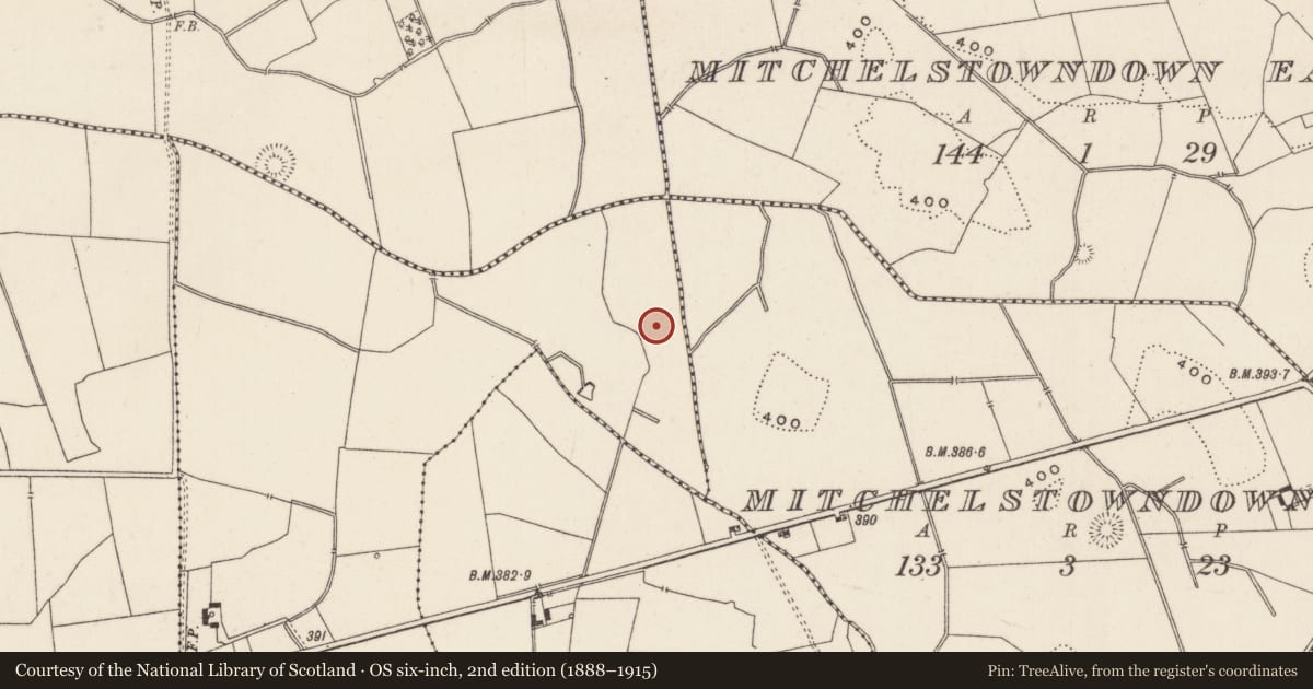 Ordnance Survey six-inch map, 2nd edition (1888–1915) covering the location of Barrow - unclassified, Cloghast, County Limerick, with a pin at the register's coordinates