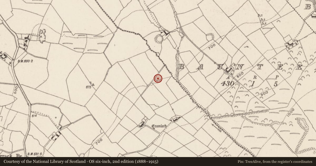 Ordnance Survey six-inch map, 2nd edition (1888–1915) covering the location of Ringfort - rath, Barna, County Limerick, with a pin at the register's coordinates