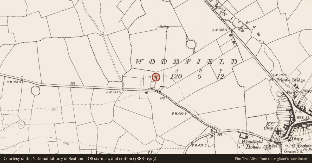 Ordnance Survey six-inch map, 2nd edition (1888–1915) covering the location of Ringfort - rath, Knockacraig, County Limerick, with a pin at the register's coordinates