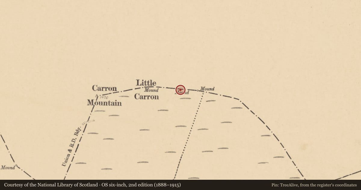 Ordnance Survey six-inch map, 2nd edition (1888–1915) covering the location of Cairn - boundary cairn, Ballyhaght, County Limerick, with a pin at the register's coordinates