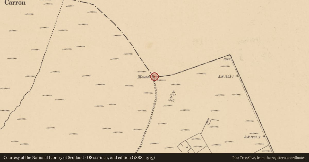 Ordnance Survey six-inch map, 2nd edition (1888–1915) covering the location of Cairn - boundary cairn, Jamestown, County Limerick, with a pin at the register's coordinates