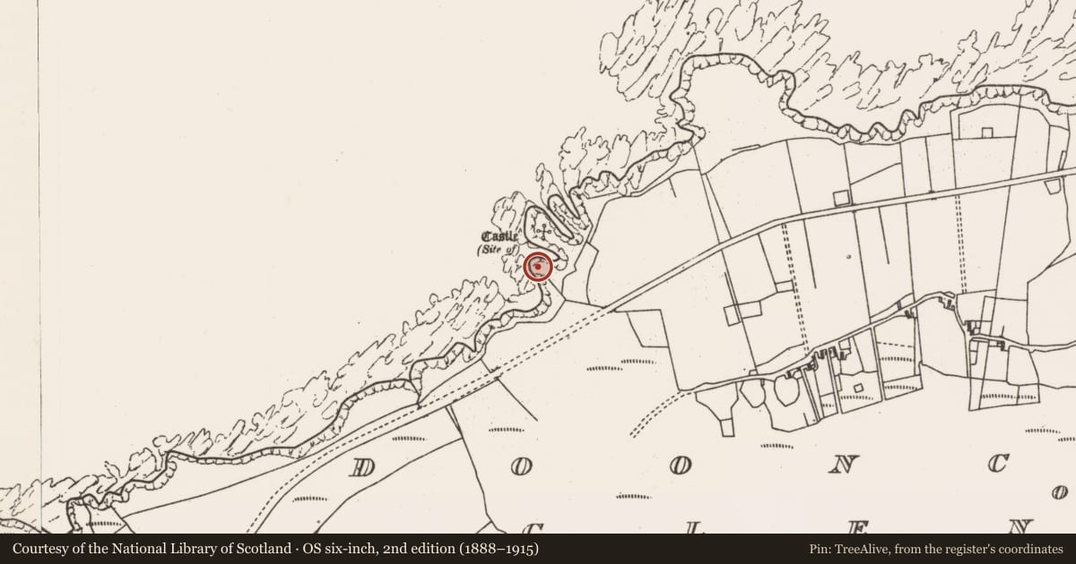 Ordnance Survey six-inch map, 2nd edition (1888–1915) covering the location of Promontory fort - coastal, Dún Ceartáin Nó Gleann An Ghad, County Mayo, with a pin at the register's coordinates