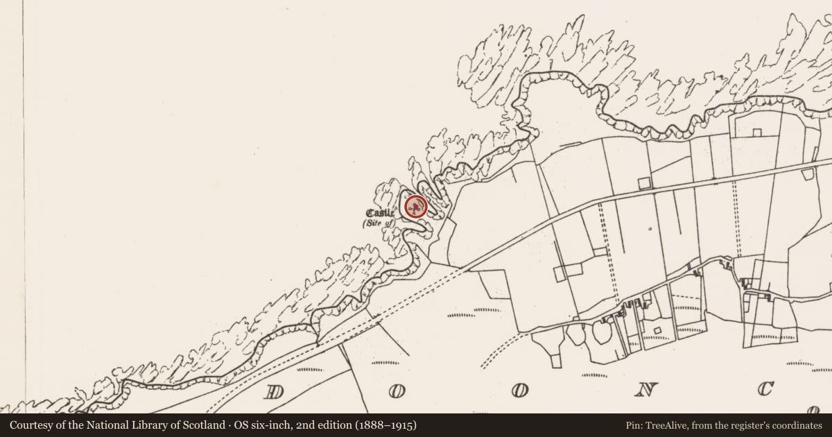 Ordnance Survey six-inch map, 2nd edition (1888–1915) covering the location of Promontory fort - coastal, Dún Ceartáin Nó Gleann An Ghad, County Mayo, with a pin at the register's coordinates