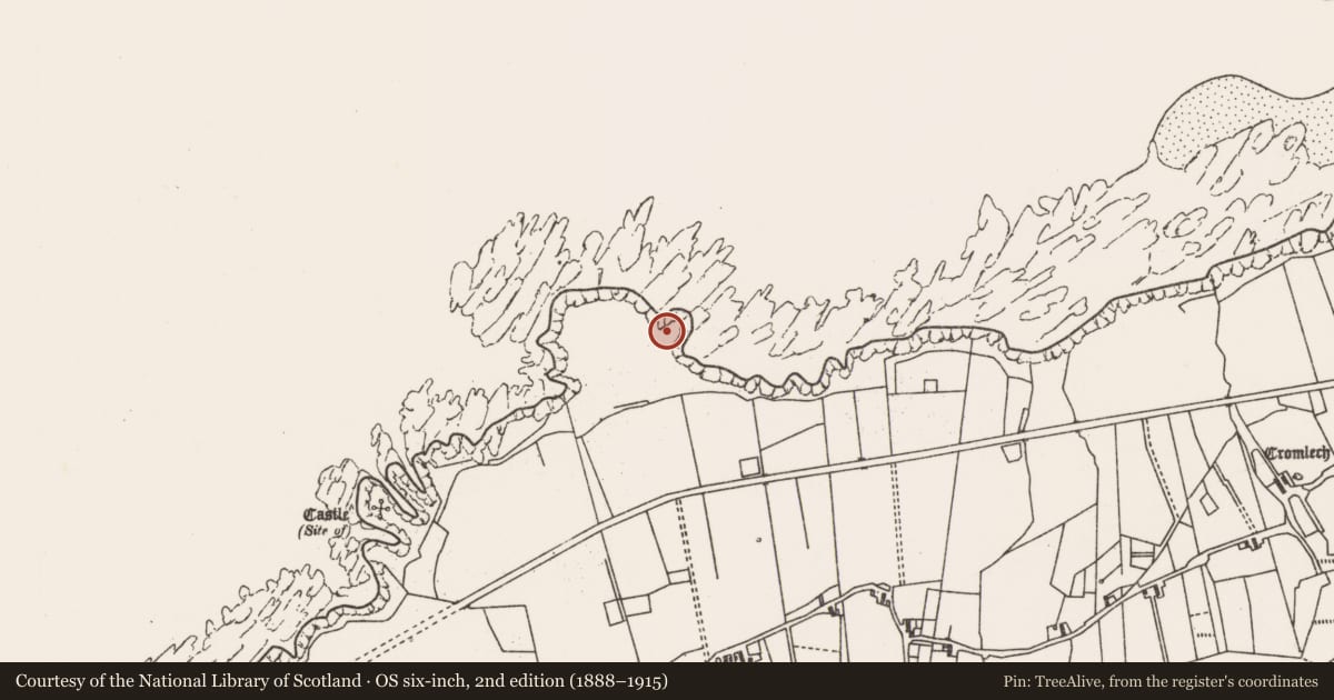 Ordnance Survey six-inch map, 2nd edition (1888–1915) covering the location of Promontory fort - coastal, Dún Ceartáin Nó Gleann An Ghad, County Mayo, with a pin at the register's coordinates