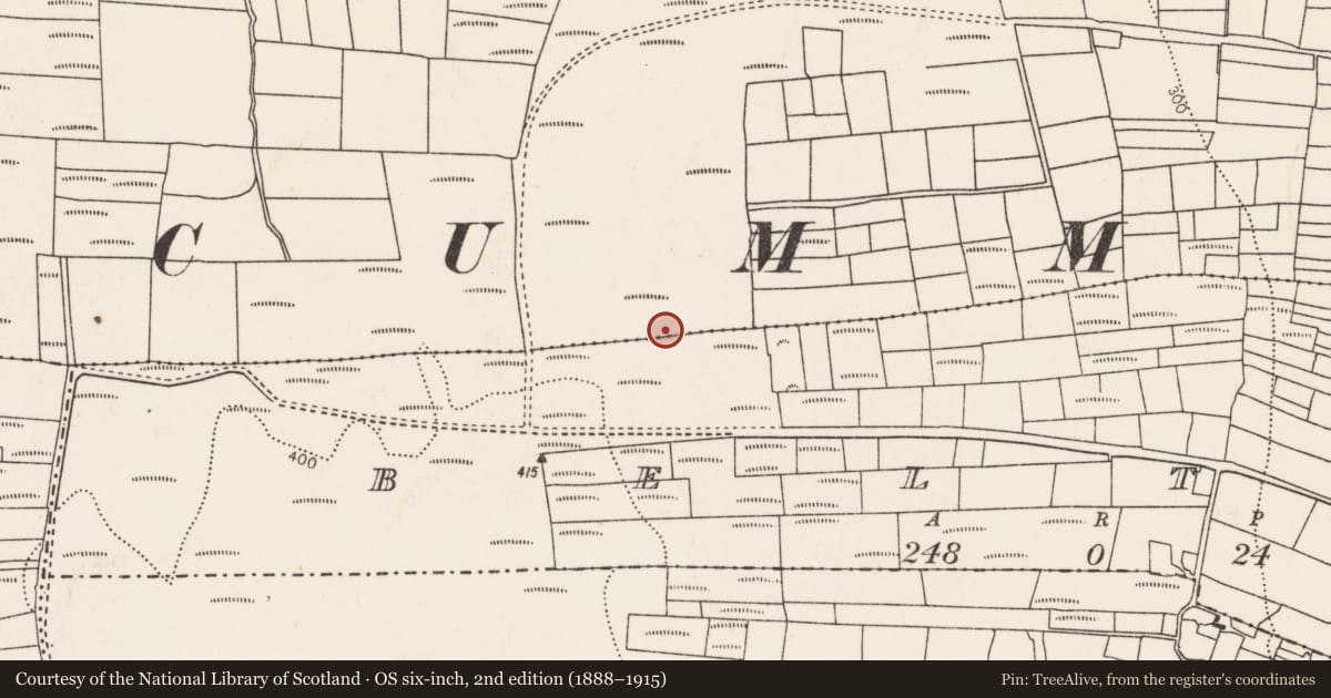 Ordnance Survey six-inch map, 2nd edition (1888–1915) covering the location of Enclosure, County Mayo, with a pin at the register's coordinates