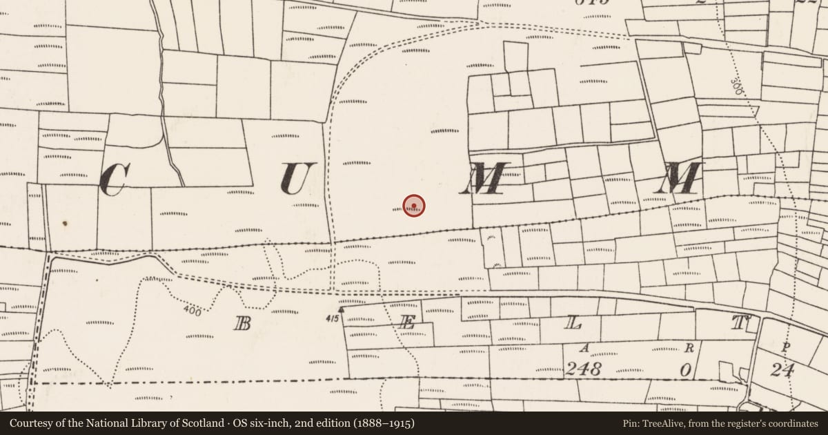 Ordnance Survey six-inch map, 2nd edition (1888–1915) covering the location of House - indeterminate date, Rathlackan, County Mayo, with a pin at the register's coordinates