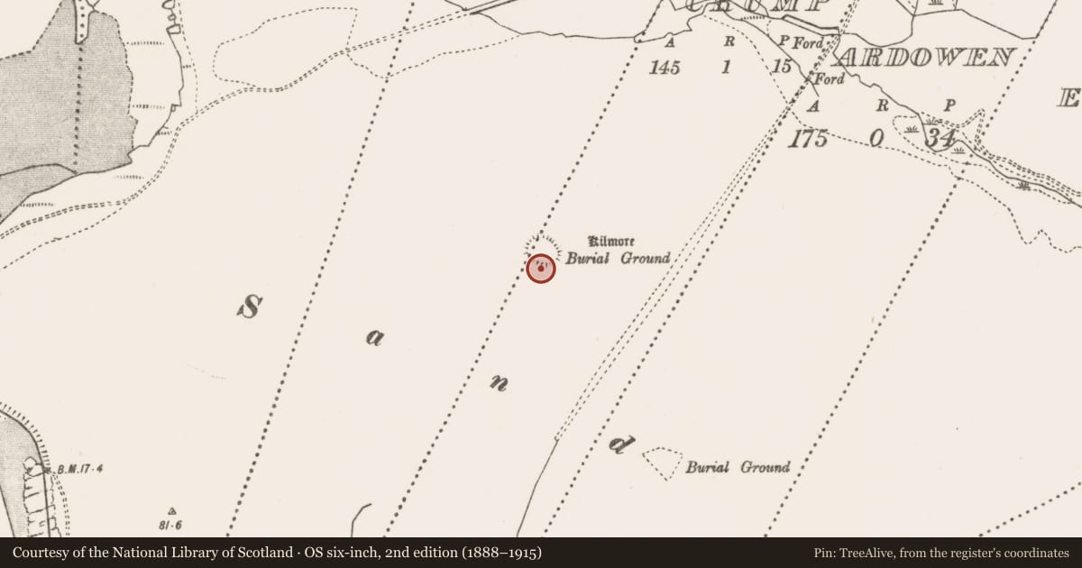 Ordnance Survey six-inch map, 2nd edition (1888–1915) covering the location of Mound, An Más, Tóin An Mhása, County Mayo, with a pin at the register's coordinates