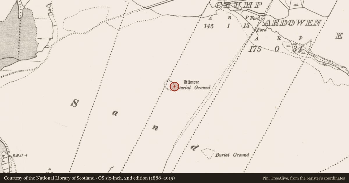 Ordnance Survey six-inch map, 2nd edition (1888–1915) covering the location of Cross-inscribed pillar, Tóin An Mhása, County Mayo, with a pin at the register's coordinates