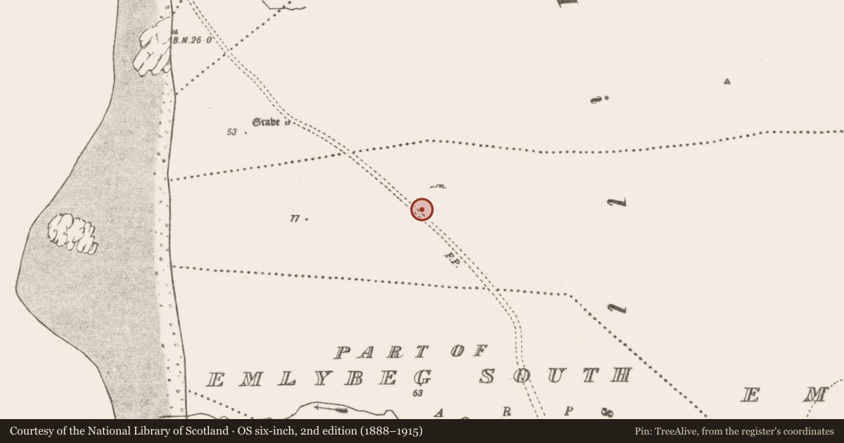 Ordnance Survey six-inch map, 2nd edition (1888–1915) covering the location of Midden, Imleach Beag Thuaidh, County Mayo, with a pin at the register's coordinates