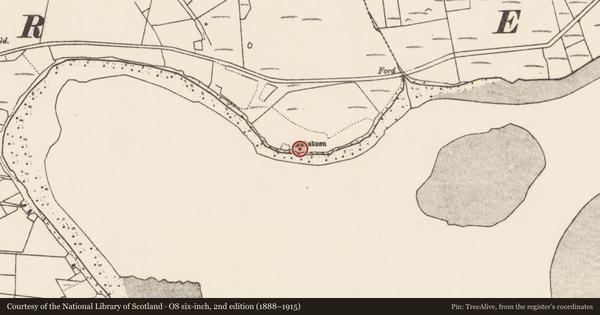 Ordnance Survey six-inch map, 2nd edition (1888–1915) covering the location of House - indeterminate date, Maigh Raithin, County Mayo, with a pin at the register's coordinates