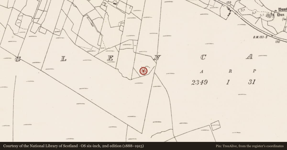 Ordnance Survey six-inch map, 2nd edition (1888–1915) covering the location of Ringfort - rath, Gleann Chaisil, County Mayo, with a pin at the register's coordinates