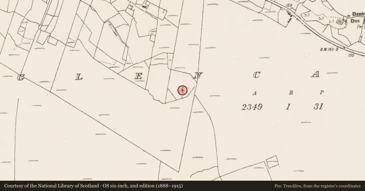 Ordnance Survey six-inch map, 2nd edition (1888–1915) covering the location of Hut site, Gleann Chaisil, County Mayo, with a pin at the register's coordinates