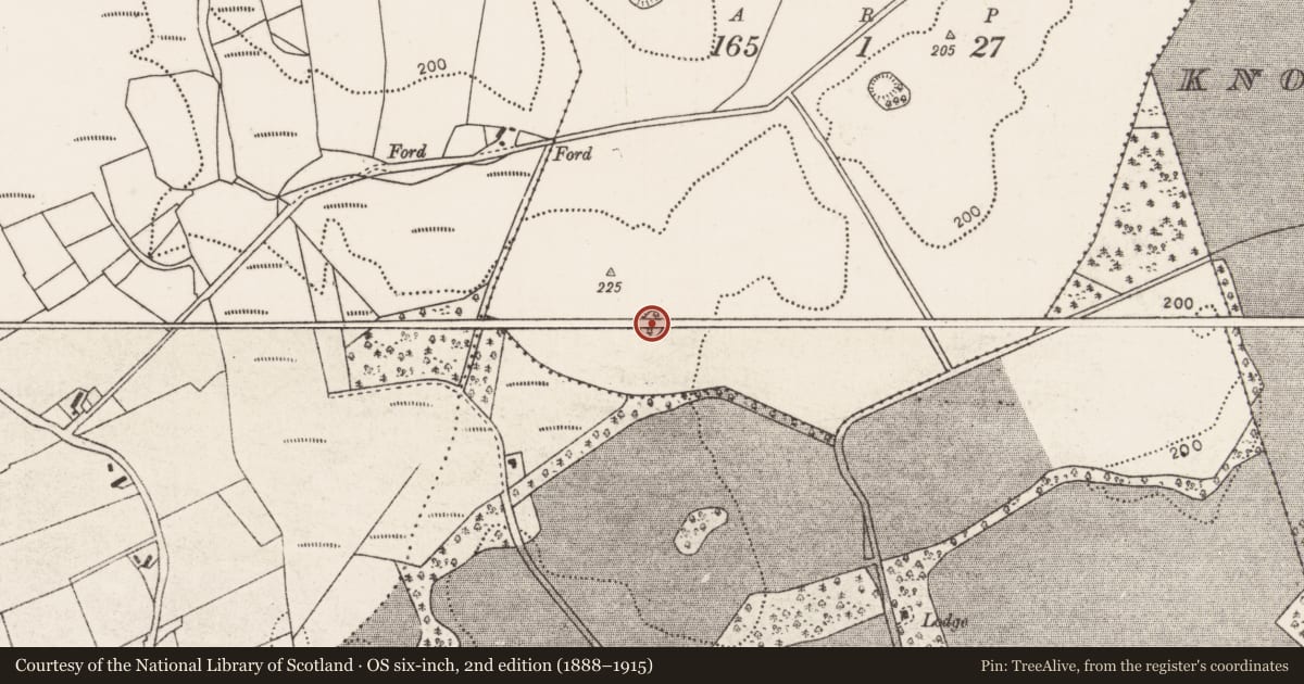 Ordnance Survey six-inch map, 2nd edition (1888–1915) covering the location of Ringfort - rath, Lessanny, County Mayo, with a pin at the register's coordinates