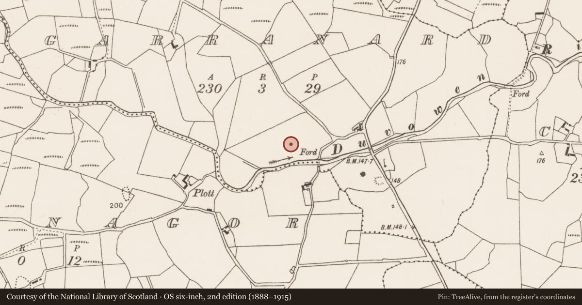 Ordnance Survey six-inch map, 2nd edition (1888–1915) covering the location of Cairn - unclassified, Garranard, County Mayo, with a pin at the register's coordinates