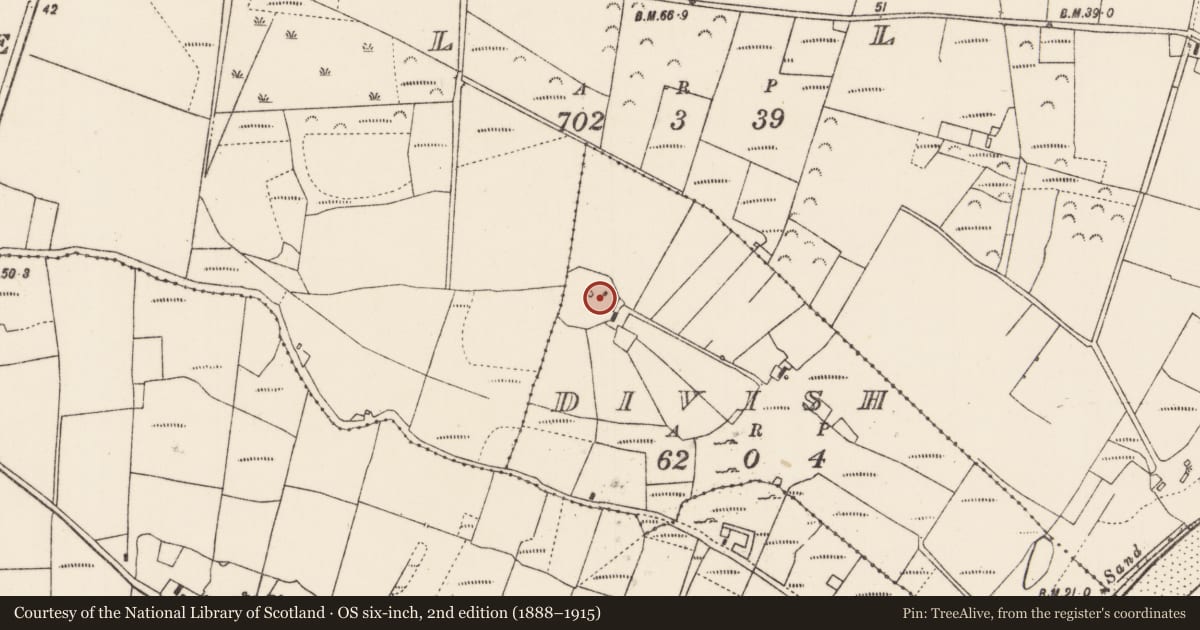 Ordnance Survey six-inch map, 2nd edition (1888–1915) covering the location of Enclosure, Duibhis, County Mayo, with a pin at the register's coordinates