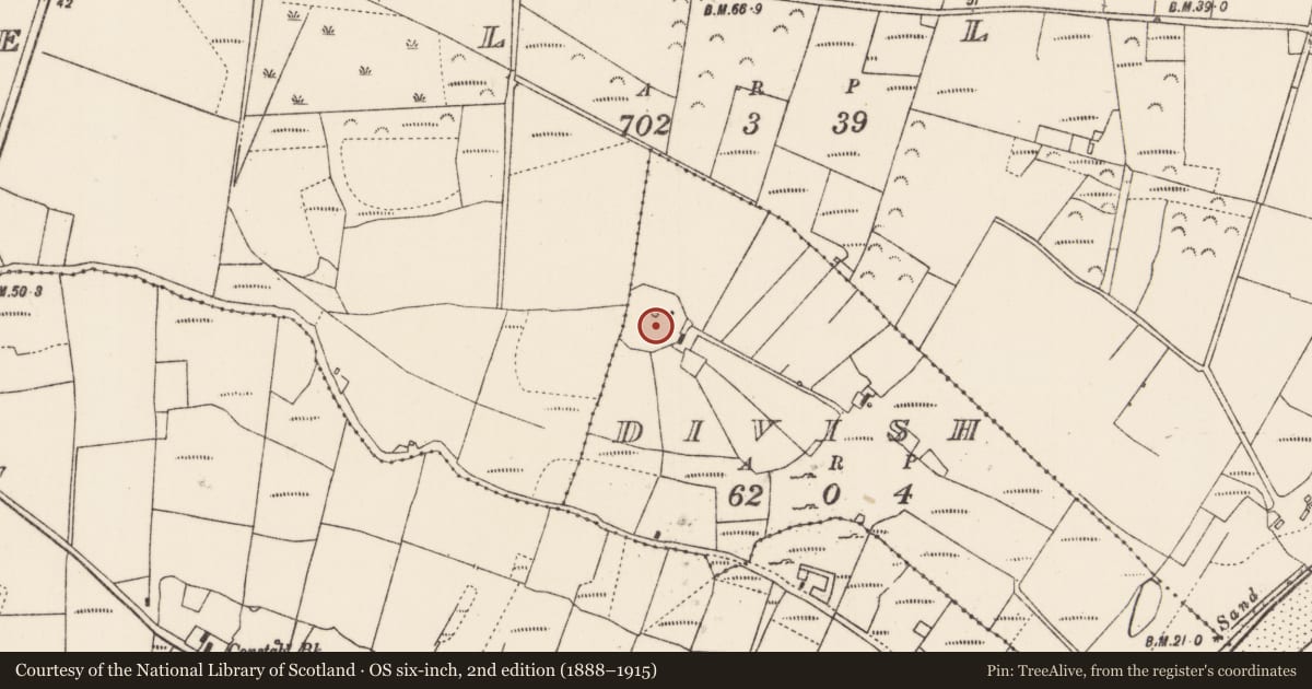 Ordnance Survey six-inch map, 2nd edition (1888–1915) covering the location of Building, Duibhis, County Mayo, with a pin at the register's coordinates