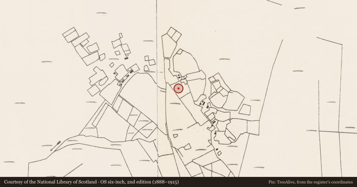 Ordnance Survey six-inch map, 2nd edition (1888–1915) covering the location of Enclosure, Troiste, County Mayo, with a pin at the register's coordinates