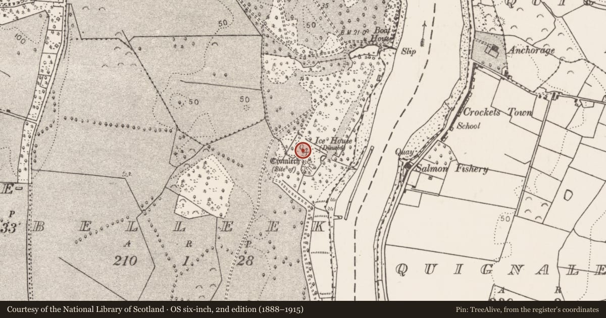Ordnance Survey six-inch map, 2nd edition (1888–1915) covering the location of Megalithic structure, Belleek, County Mayo, with a pin at the register's coordinates