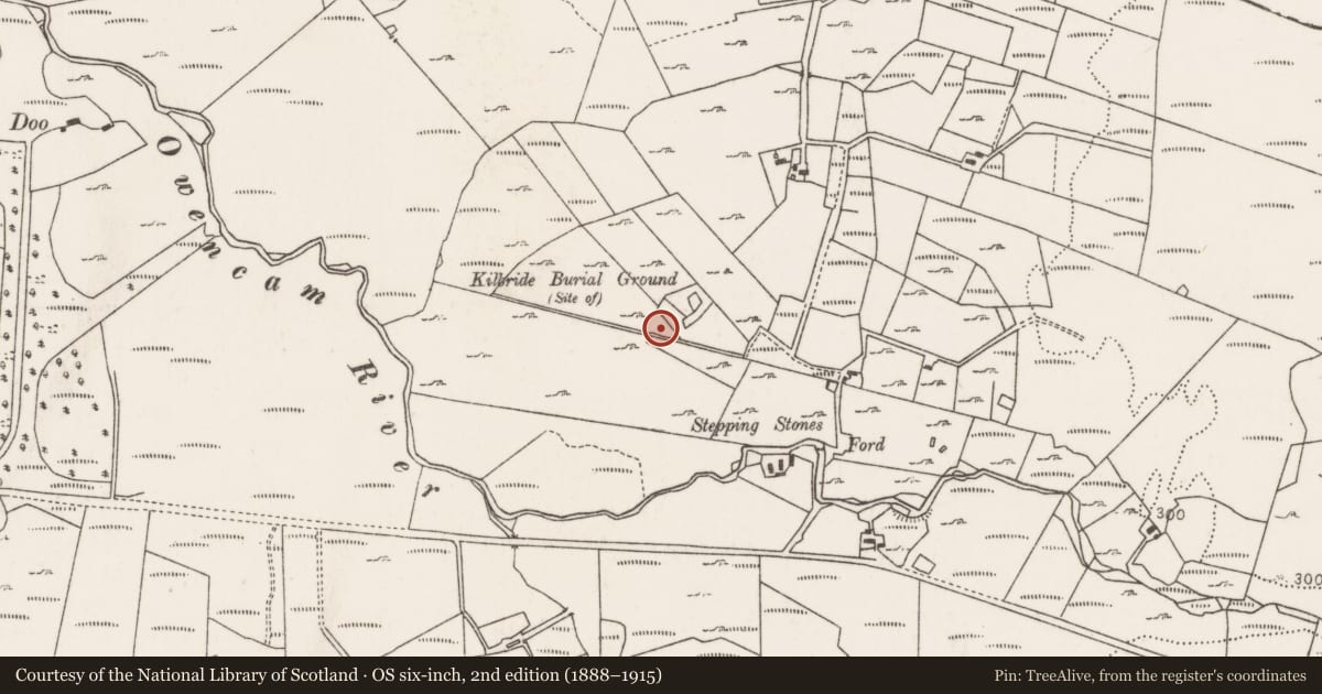 Ordnance Survey six-inch map, 2nd edition (1888–1915) covering the location of Souterrain, Carrowleagh, County Mayo, with a pin at the register's coordinates