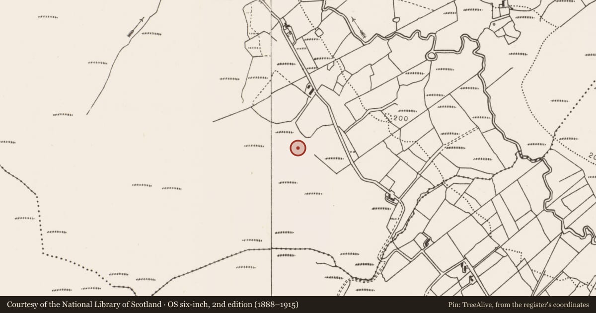 Ordnance Survey six-inch map, 2nd edition (1888–1915) covering the location of Cairn - unclassified, Killacorraun, County Mayo, with a pin at the register's coordinates
