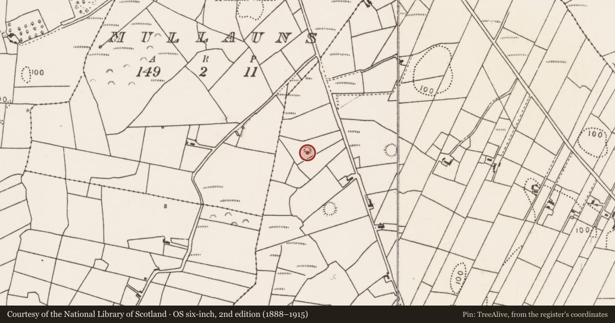 Ordnance Survey six-inch map, 2nd edition (1888–1915) covering the location of Enclosure, Breaghwy, County Mayo, with a pin at the register's coordinates