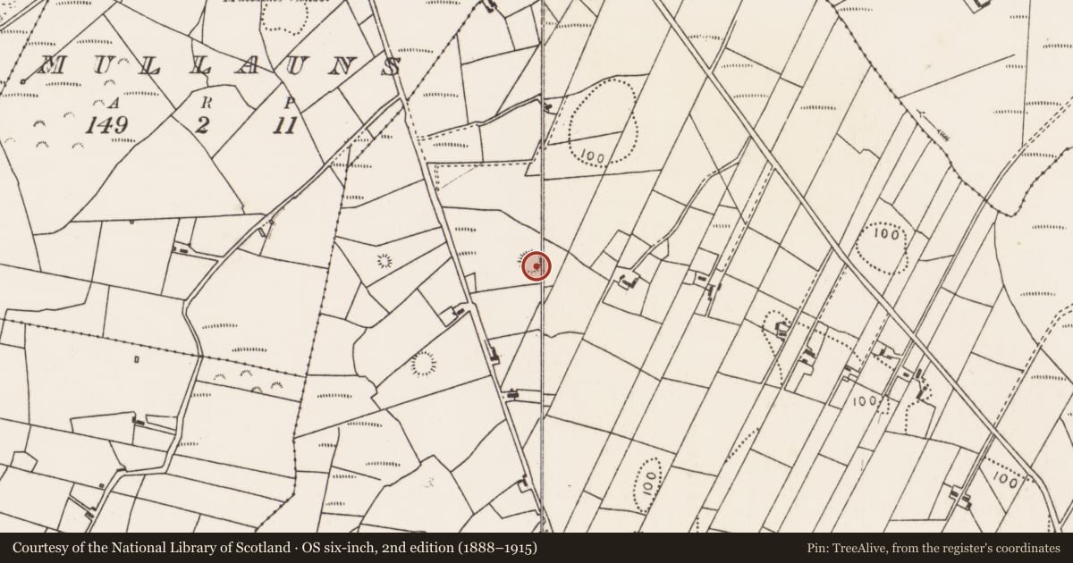 Ordnance Survey six-inch map, 2nd edition (1888–1915) covering the location of Ringfort - rath, Breaghwy, County Mayo, with a pin at the register's coordinates