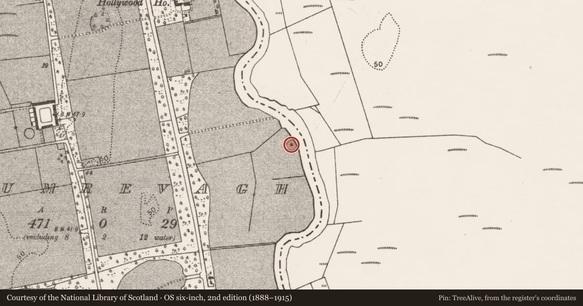 Ordnance Survey six-inch map, 2nd edition (1888–1915) covering the location of Enclosure, Drumrevagh, County Mayo, with a pin at the register's coordinates