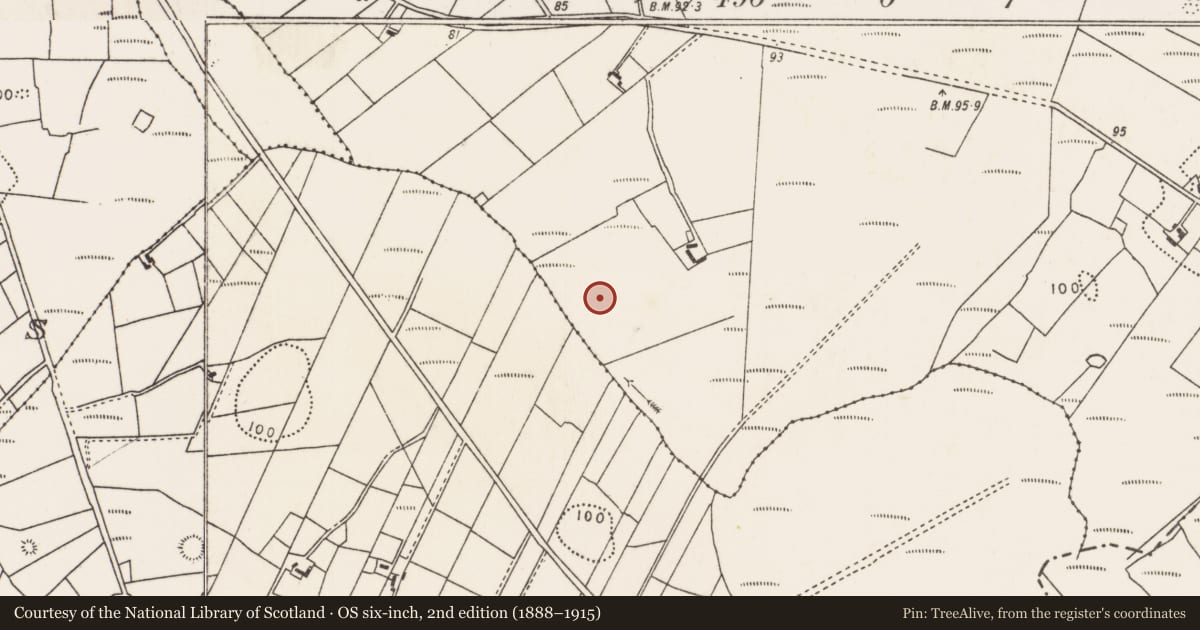 Ordnance Survey six-inch map, 2nd edition (1888–1915) covering the location of Souterrain, Behy Beg, County Mayo, with a pin at the register's coordinates