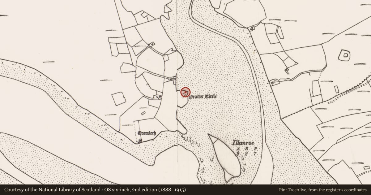 Ordnance Survey six-inch map, 2nd edition (1888–1915) covering the location of Souterrain, Talach, County Mayo, with a pin at the register's coordinates