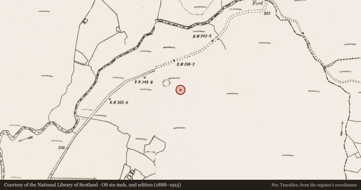 Ordnance Survey six-inch map, 2nd edition (1888–1915) covering the location of Souterrain, Letterkeen, County Mayo, with a pin at the register's coordinates