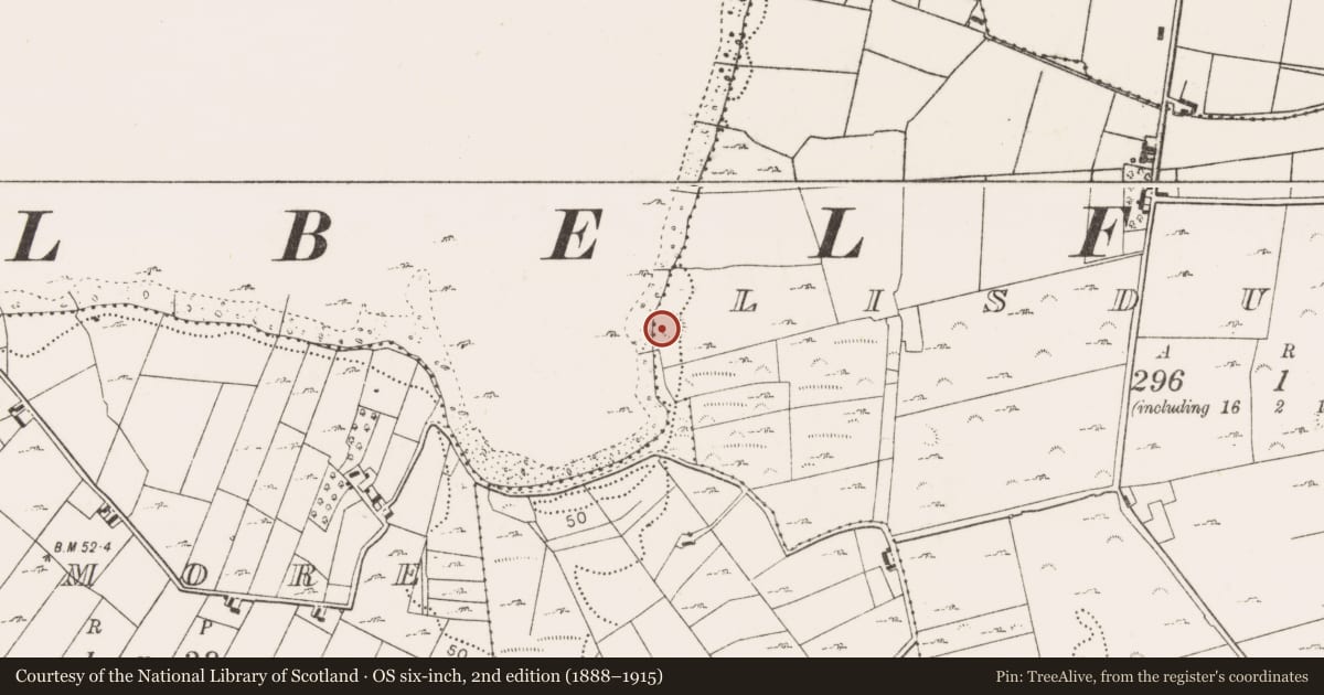 Ordnance Survey six-inch map, 2nd edition (1888–1915) covering the location of House - indeterminate date, Lisduvoge, County Mayo, with a pin at the register's coordinates