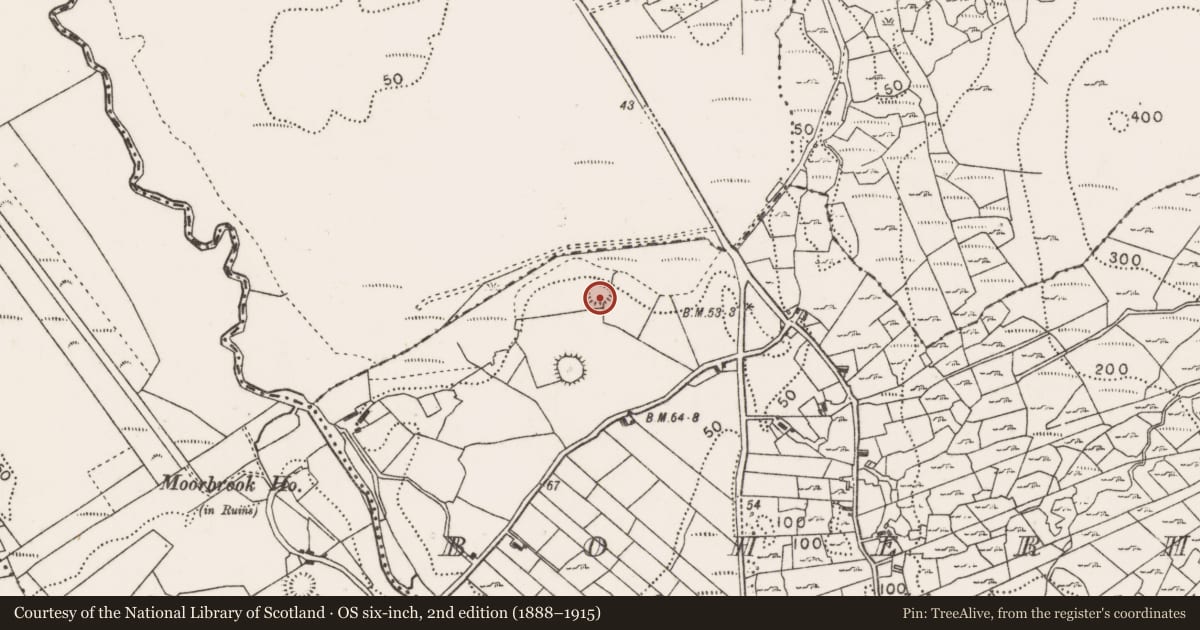 Ordnance Survey six-inch map, 2nd edition (1888–1915) covering the location of Enclosure, Boherhallagh, County Mayo, with a pin at the register's coordinates