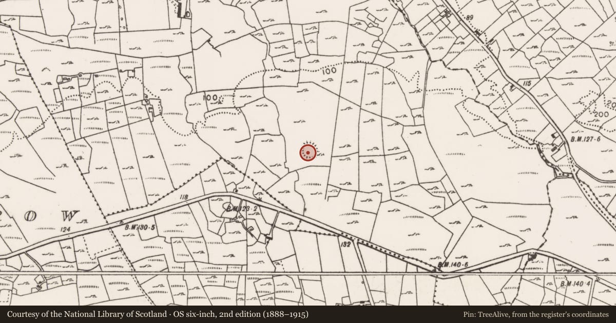 Ordnance Survey six-inch map, 2nd edition (1888–1915) covering the location of Enclosure, Creggagh, County Mayo, with a pin at the register's coordinates
