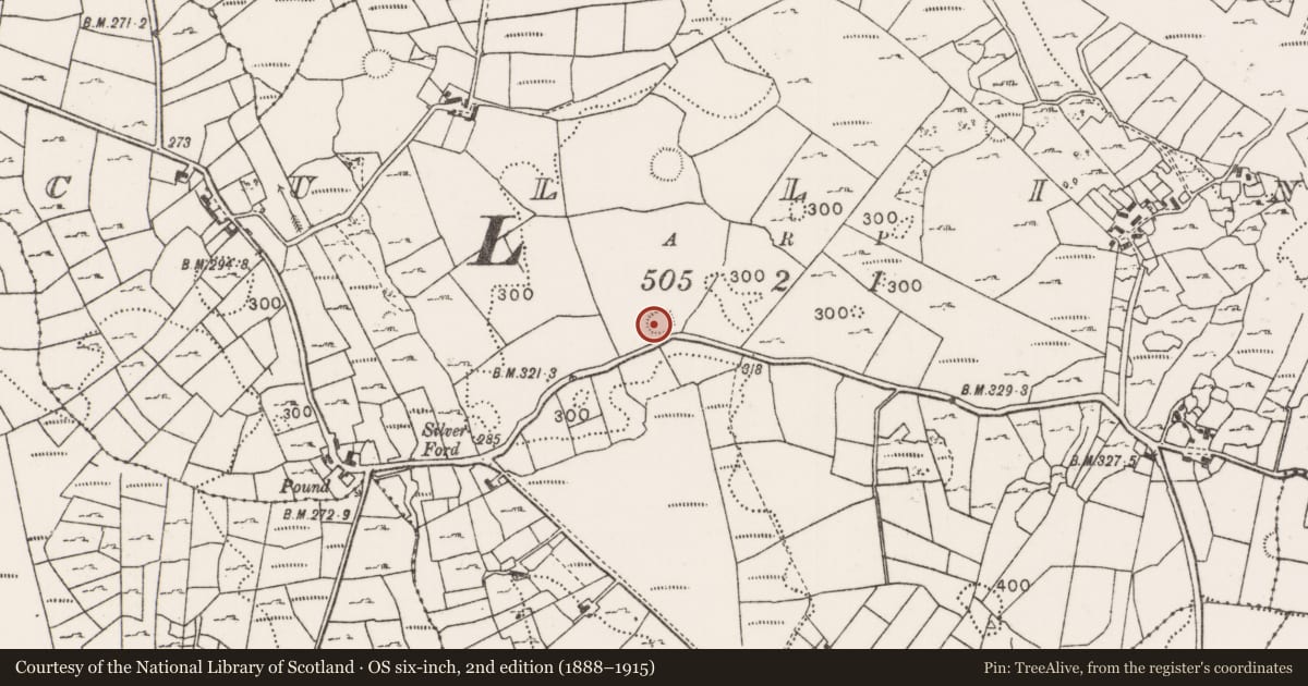 Ordnance Survey six-inch map, 2nd edition (1888–1915) covering the location of Ringfort - rath, Cullin, County Mayo, with a pin at the register's coordinates