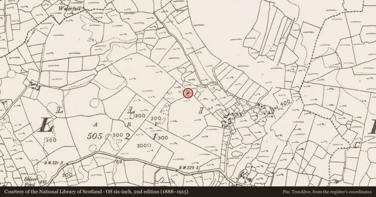 Ordnance Survey six-inch map, 2nd edition (1888–1915) covering the location of Ringfort - rath, Cullin, County Mayo, with a pin at the register's coordinates
