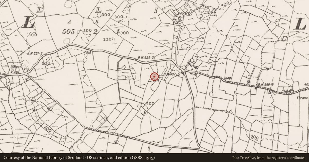 Ordnance Survey six-inch map, 2nd edition (1888–1915) covering the location of Souterrain, Cullin, County Mayo, with a pin at the register's coordinates